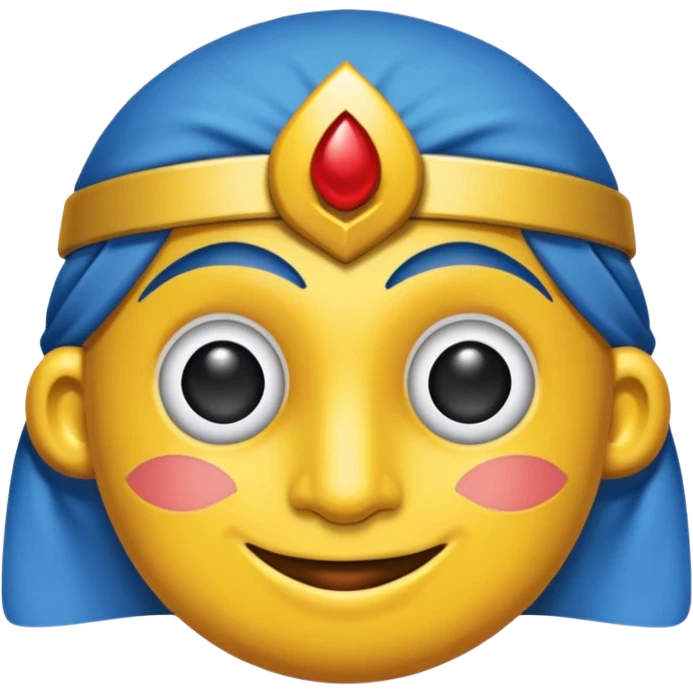 Egy rénszarvas kék masnival a nyakában emoji