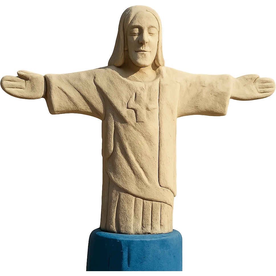 Christ the Redeemer statue in Rio de Janeiro emoji