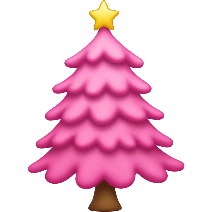 Pink Christmas tree emoji