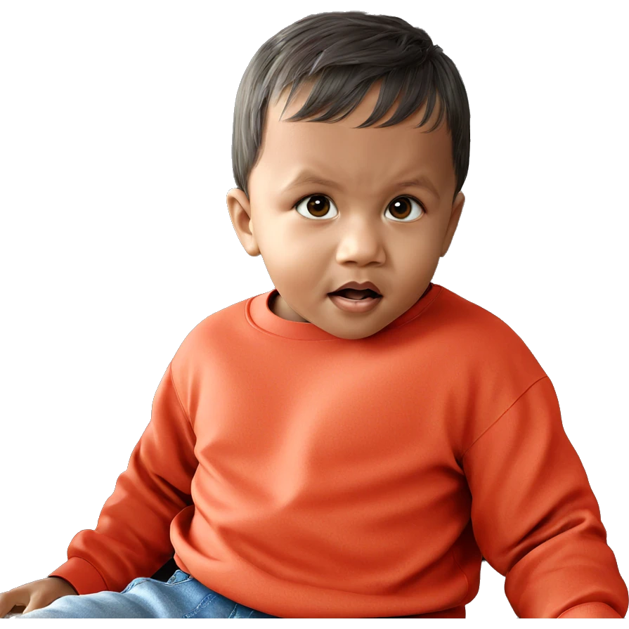 curious boy with open mouth emoji