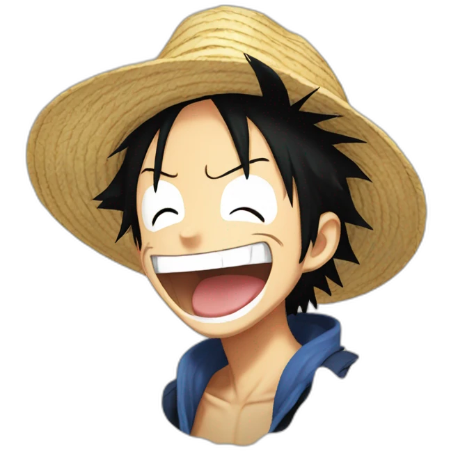 Monkey D Luffy laughing emoji