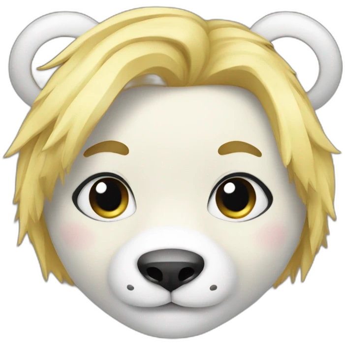 Blonde panda emoji