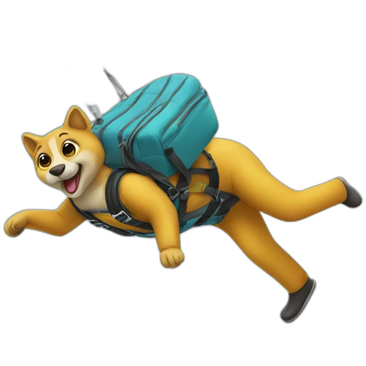 Skydiving Animal emoji