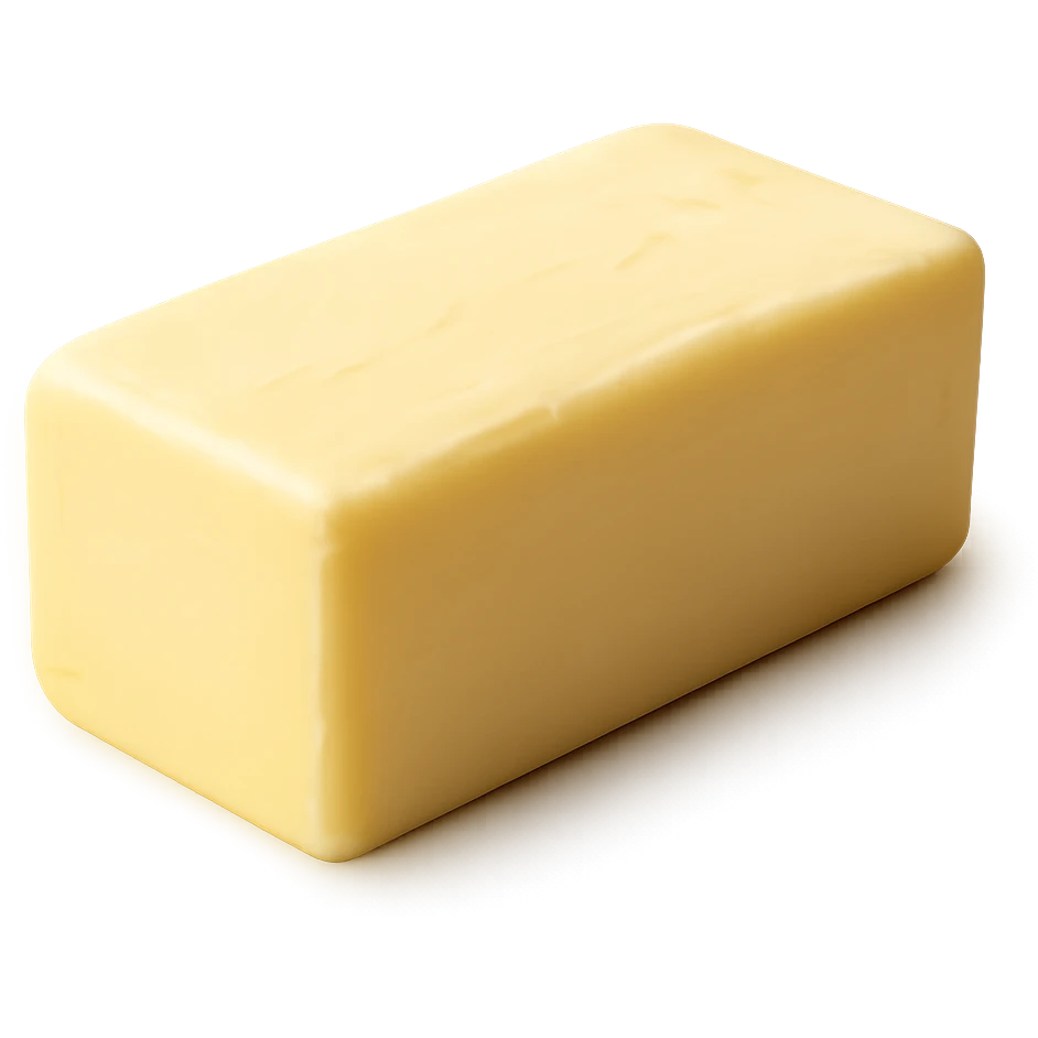 realistic stick of butter, soft lighting, no background emoji