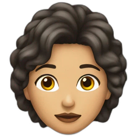 Chica gitana morena pelo largo emoji