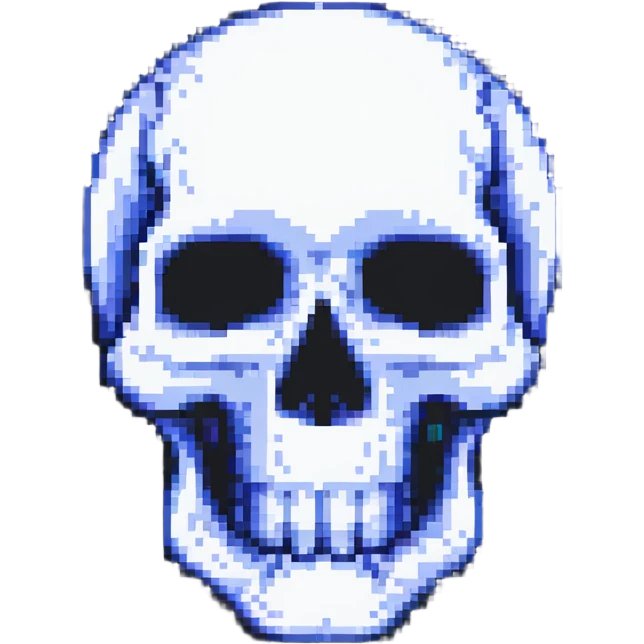 pixel art skull emoji