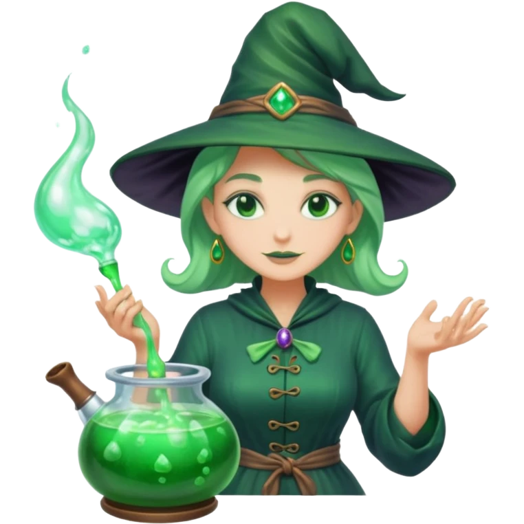 green witch cooking potion emoji