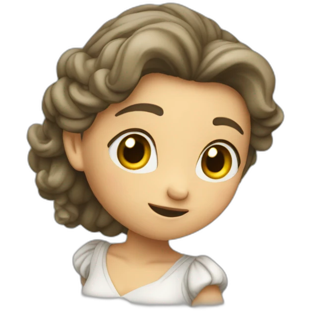 fille châtain qui fait un dab emoji