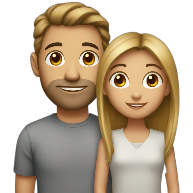Girl with man emoji