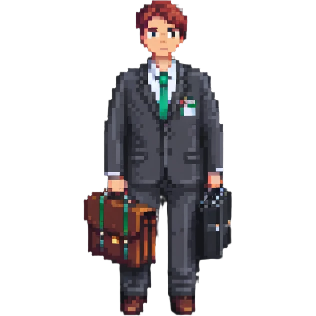 Corporate boss with briefcase and business suit emoji