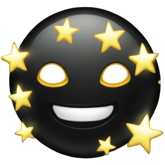 Shiny black sparkles  emoji