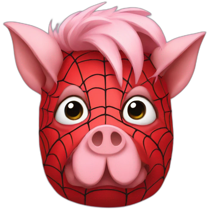 pig spiderman emoji