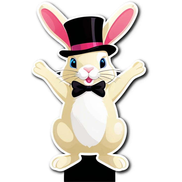 Bunny and a top hat.  emoji