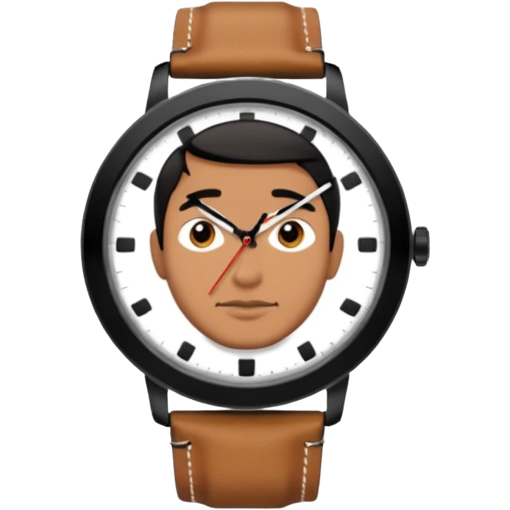 man wearing a black strap watch emoji