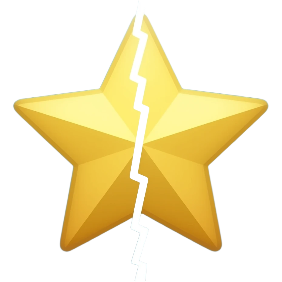 Good star like this ⭐️ but split in half vertically And the right half missing emoji