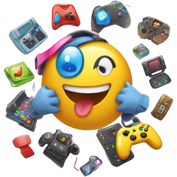 emoji playing video games emoji