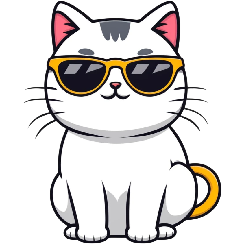 Cat with sunglasses emoji