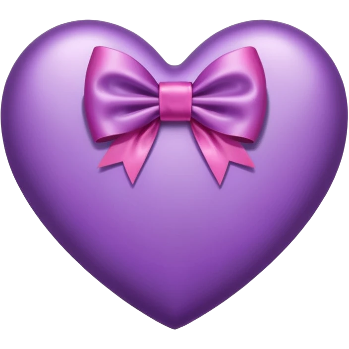 Purple heart with bow around emoji