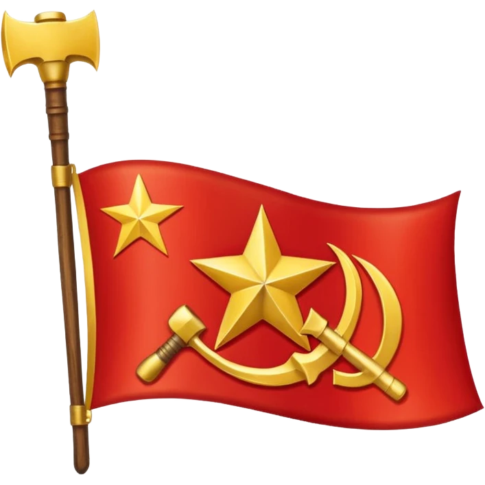 A flag emoji of the Soviet Union.  emoji