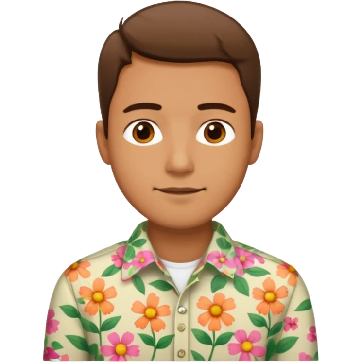 Man flowers at bottom emoji