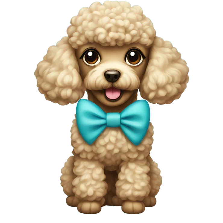 Poodle with bow emoji