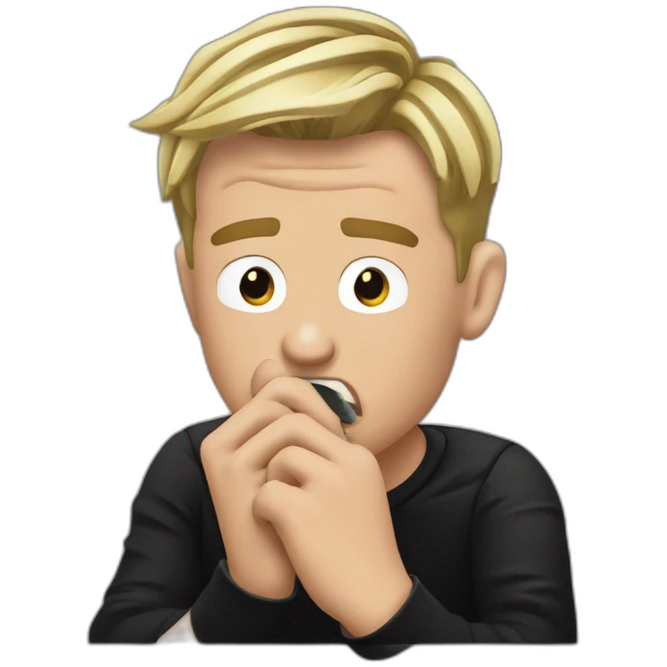 Eddie Howe biting nails emoji