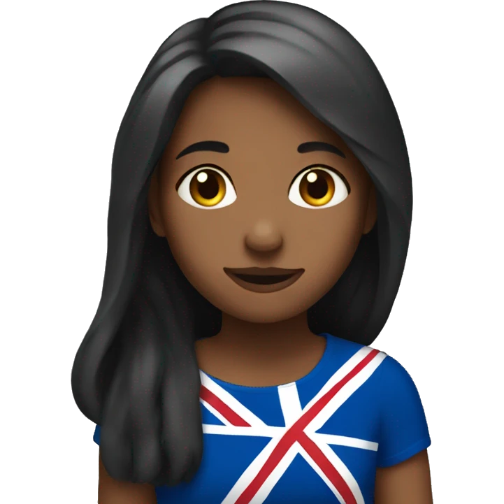 Girl with uk emoji