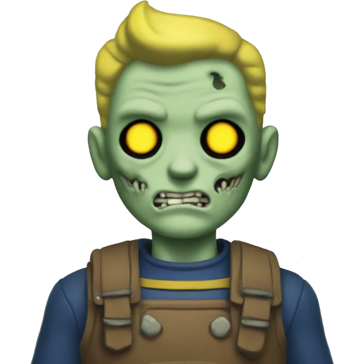 Vault boy as a ghoul emoji