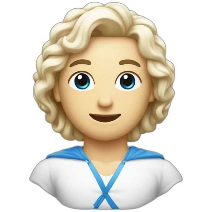 Iemand met blauw hesje blobden emoji