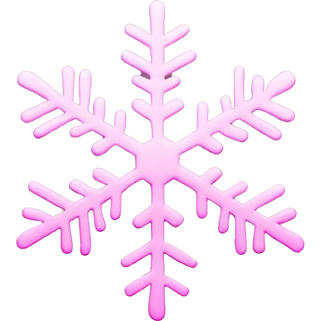 Pink snowflake emoji