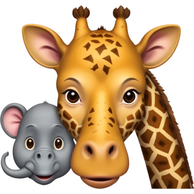 зоопарк, з одним жирафом, одним слоном, одною мавпою, одним бегемотом emoji