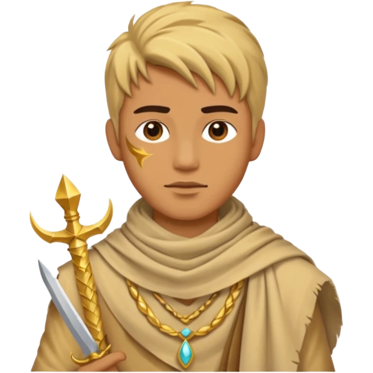 Desert Prince – sand scarf + gold dagger,Golden Princes. emoji