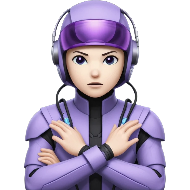⚡ GHOSTWIRE: Slim stealth suit with faint purple-blue glow. Wrist energy cables, smooth visor. Calm, calculating, watchful. In shadows, cables wrapped around tech and enemies. Inspired by Mortal Kombat ninjas. emoji