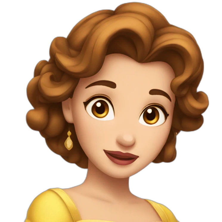 belle from beauty and the beast  emoji
