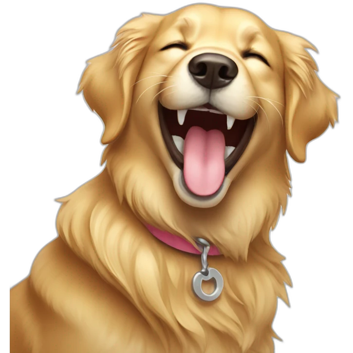 Golden retriever laugh emoji