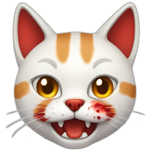 bloody cat emoji