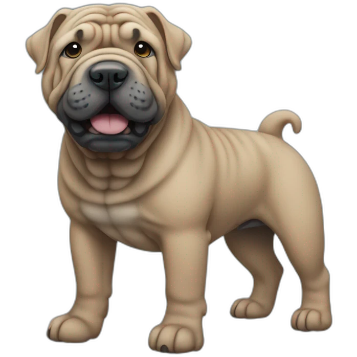 blue sharpei dog emoji