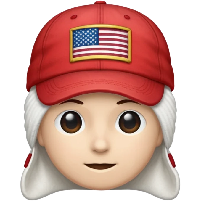 red cap the US Flag on it emoji