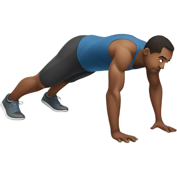fat guy doing push ups emoji