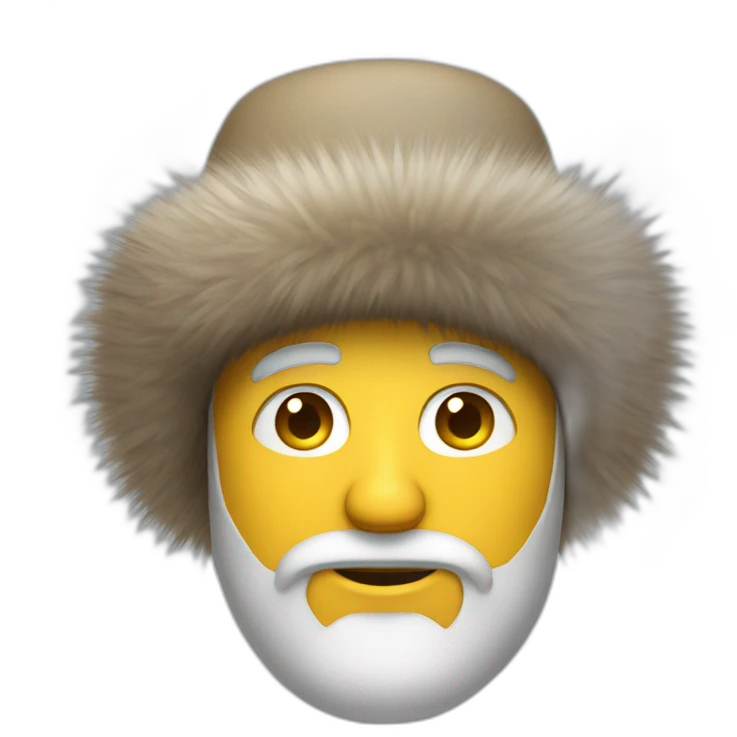 man with fur hat ырщцук emoji