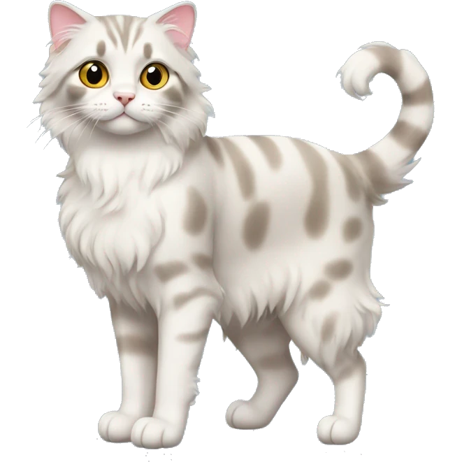 full body american curl cat emoji