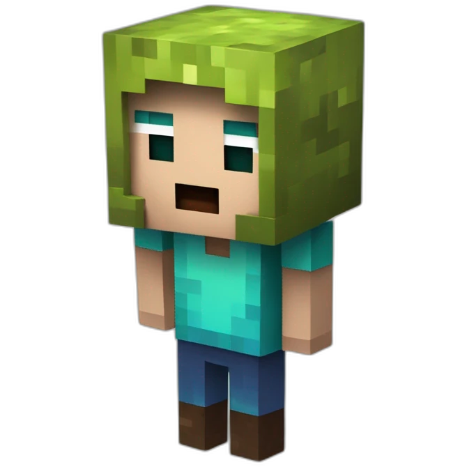 Personnage Minecraft de l'argent emoji