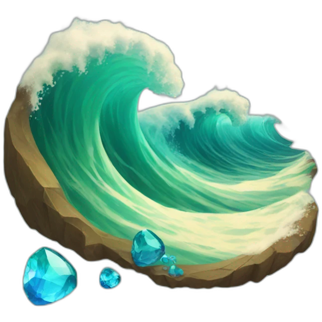 Wave gems emoji