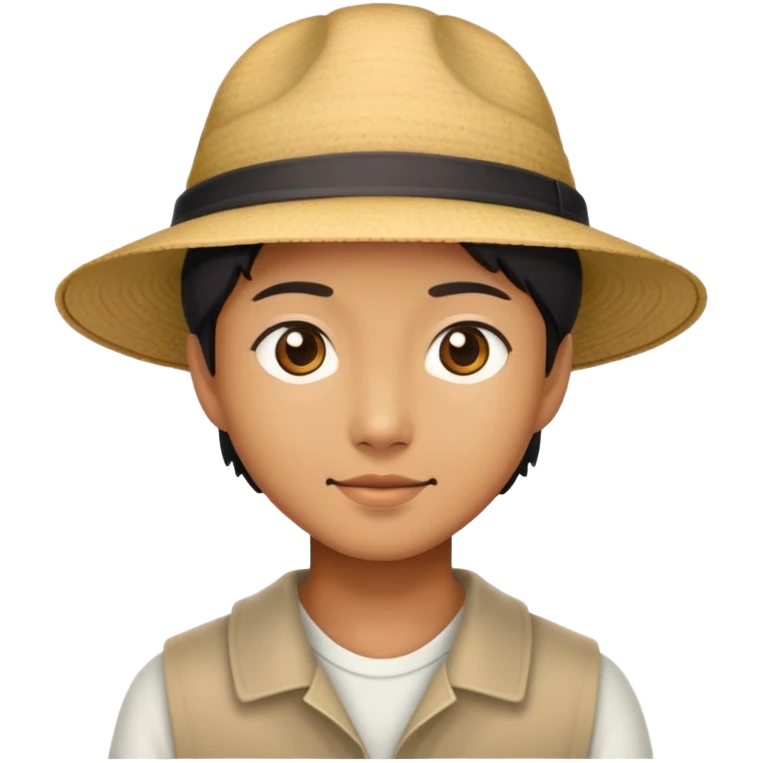 asian with hat  emoji