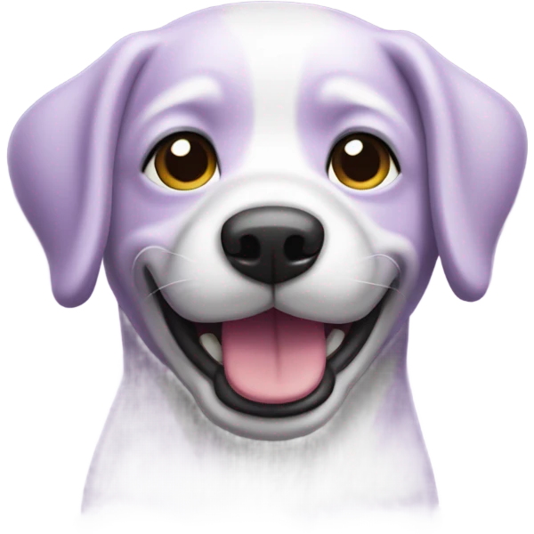 Un perro morado emoji