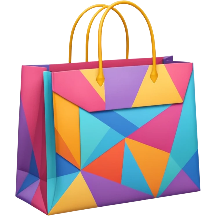 aesthetic shopping bag with pattern emoji