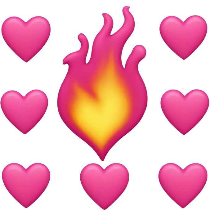 Pink heart flame  emoji