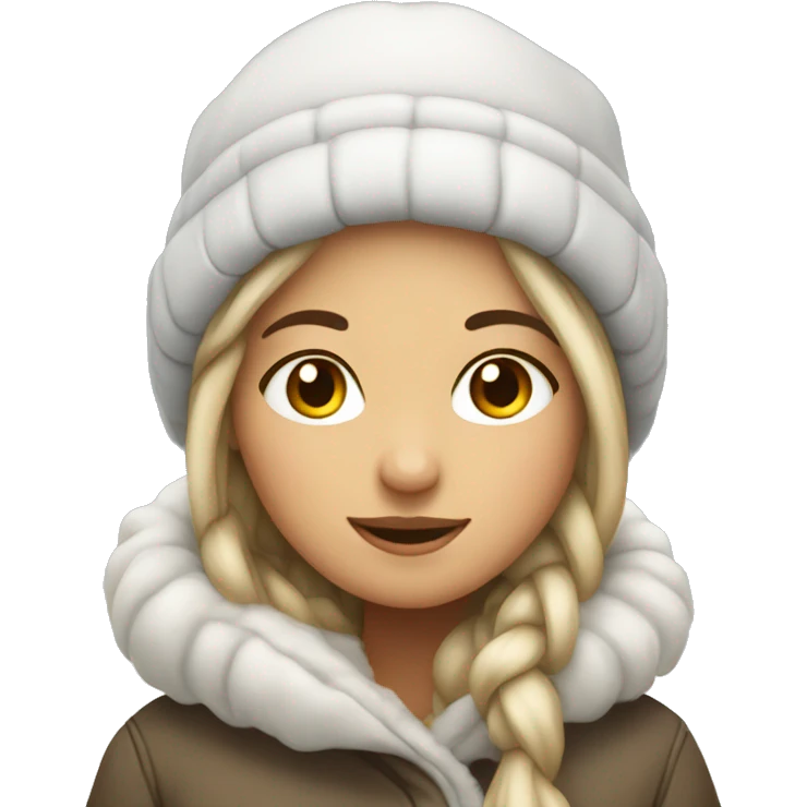 cozy wearing girl snowy weather emoji
