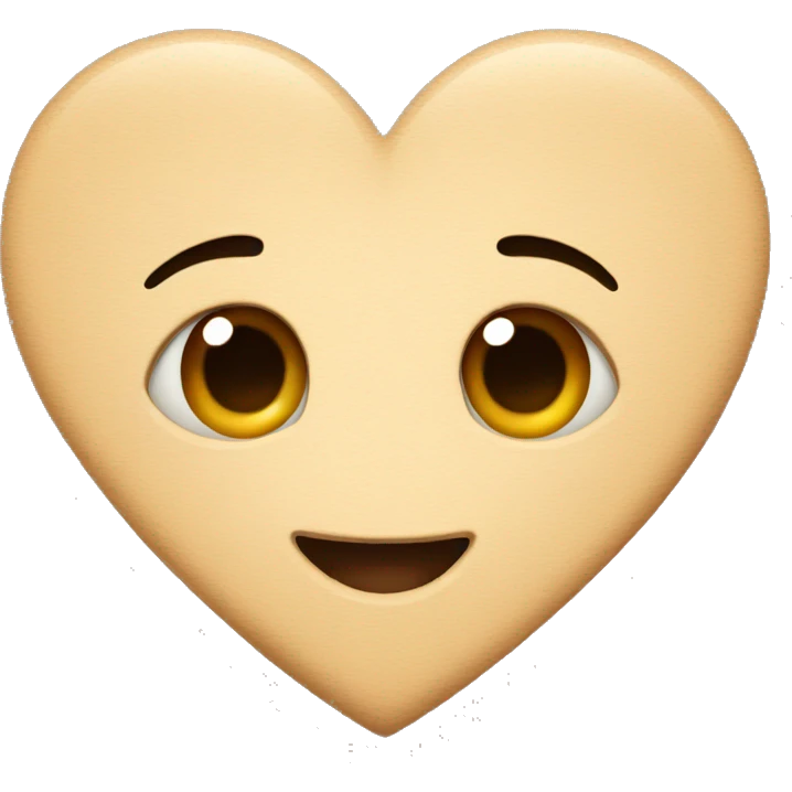 Tan heart  emoji