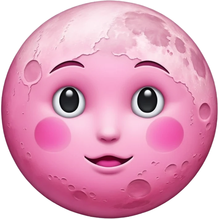 Pink moon emoji